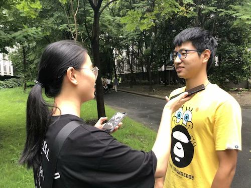 七月九日 高清色情“垃圾分类推进方案”调查小分队 在采访路人